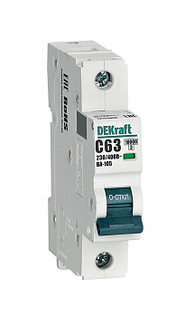 Автоматический выключатель DEKraft ВА-105 1P 63A 10кА х-ка C во Владивостоке