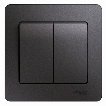 Выключатель 2кл Glossa графит в сборе во Владивостоке