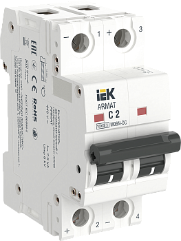 Автоматический выключательM06N-DC 2P 2А 6кА х-ка С ARMAT IEK во Владивостоке