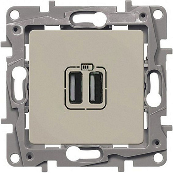 Розетка двойная USB ETIKA Legrand крем во Владивостоке