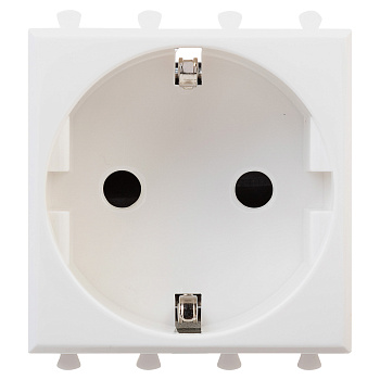 Розетка модульная, 2P+E, с защитной шторкой, Avanti "Белое облако", 2 мод. DKC во Владивостоке