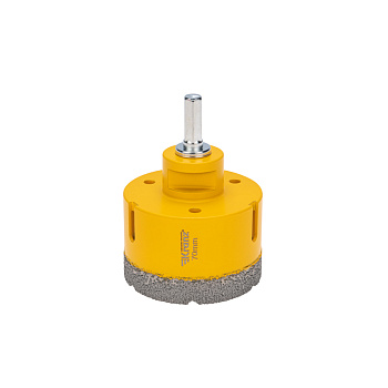 Коронка алмазная профессиональная по керамограниту и железобетону М14, вакуумное спекание, 70мм, для УШМ KRANZ во Владивостоке