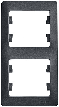 Рамка двойная Glossa SE антрацит вертикальная во Владивостоке