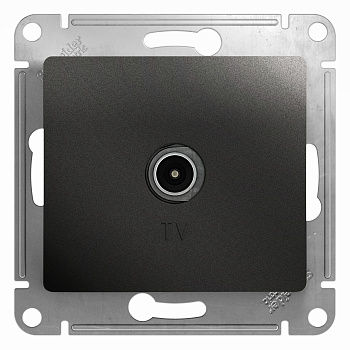 Розетка ТВ Glossa антрацит во Владивостоке