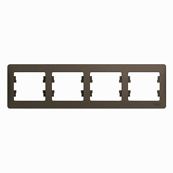 Рамка четырехместная Glossa SE шоколад во Владивостоке