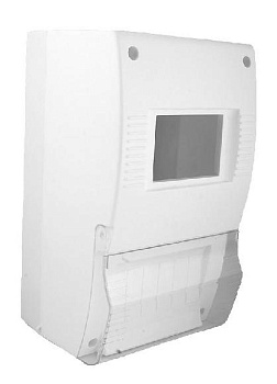 Щит квартирный пластиковый ЩК26 (6 модулей+однофазный счетчик) 300х150х130 IP31  – купить щиты пластиковые, металлические оптом и в розницу  Щит квартирный пластиковый ЩК26 (6 модулей+однофазный счетчик) 300х150х130 IP31 во Владивостоке