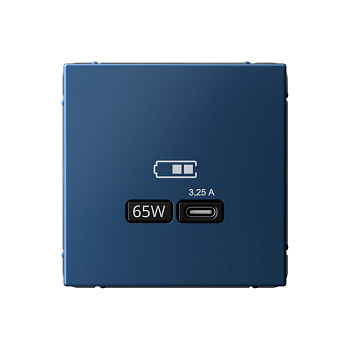 ARTGALLERY USB РОЗЕТКА тип-С 65Вт высокоскор.заряд. QC, PD, механизм, АКВАМАРИН во Владивостоке