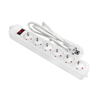 Сетевой фильтр 6 мест 1,8м 16А/3,2кВт с выключателем с заземлением ПВС 3х1,0 Блокбастер XL EKF PROxima  – купить розетки, рамки, выключатели оптом и в розницу  Сетевой фильтр 6 мест 1,8м 16А/3,2кВт с выключателем с заземлением ПВС 3х1,0 Блокбастер XL EKF PROxima во Владивостоке