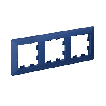 Рамка тройная AtlasDesign AIR SE АКВАМАРИН/дымчатая черная во Владивостоке