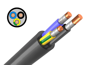Кабель ВВГ нг(А)-FRLS 3х2,5 ок (N, PE) - 0,66кВ ГОСТ 31996-2012 Кабэкс во Владивостоке