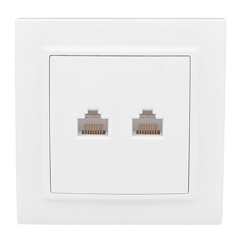 Розетка RJ-45 2-местная СП Минск  белая EKF во Владивостоке
