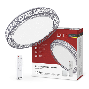 Светильник светодиодный COMFORT LOFT-G 125Вт 230В 3000-6500K 10000Лм 500x105мм с пультом ДУ IN HOME во Владивостоке