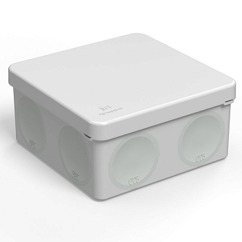 Коробка распределительная для прямого монтажа двухкомпонентная HF IP66 100х100х50 Промрукав  – купить распределительные коробки, крепеж, изоляцию оптом и в розницу  Коробка распределительная для прямого монтажа двухкомпонентная HF IP66 100х100х50 Промрукав во Владивостоке