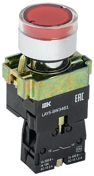 Кнопка управления LAY5-BW3461 с подсветкой красная 1з IEK во Владивостоке