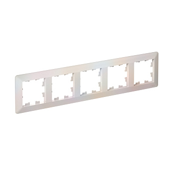 Рамка пятиместная AtlasDesign AIR SE жемчуг/дымчатая белая во Владивостоке