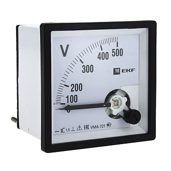 Вольтметр VMA-721 аналоговый на панель (72х72) квадратный вырез 300В прямое подключение EKF PROxima во Владивостоке
