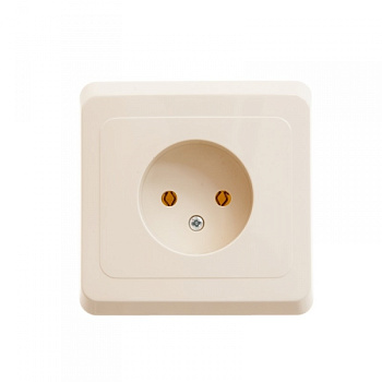 Розетка одинарная ЭТЮД SE крем  – купить розетки, рамки, выключатели оптом и в розницу  Розетка одинарная ЭТЮД SE крем во Владивостоке