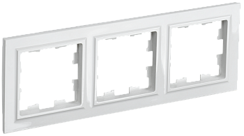 Рамка тройная BRITE IEK белая во Владивостоке