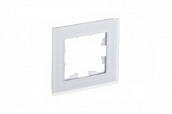 Рамка одинарная AtlasDesign Nature SE матовое стекло белая во Владивостоке