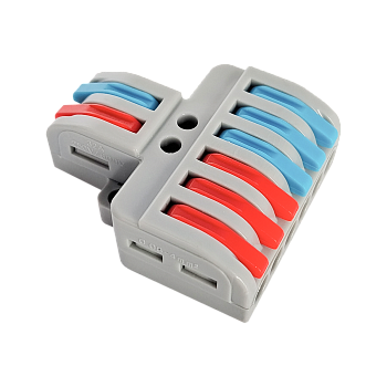 Клемма проходная разветвительная КПР 222-4126 с рычагами 2/6 полюса 0.08-2.5/4мм2 (5шт./уп.) IN HOME во Владивостоке