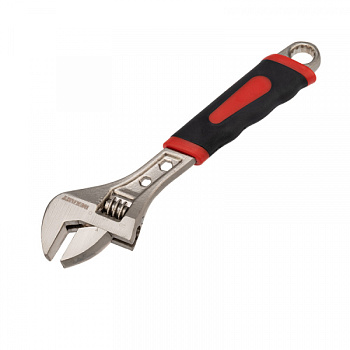 Разводной ключ REXANT 200 мм никелированный, двухкомпонентная рукоятка во Владивостоке