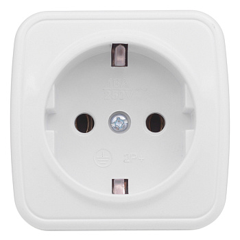 Розетка одинарная НАКЛАДНАЯ с заземлением Минск EKF белая во Владивостоке