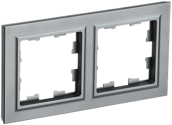 Рамка двойная BRITE IEK сталь во Владивостоке