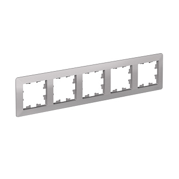 Рамка пятиместная AtlasDesign AIR SE алюминий/дымчатая черная во Владивостоке