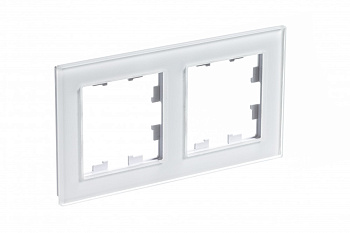 Рамка двойная AtlasDesign Nature SE стекло белая во Владивостоке