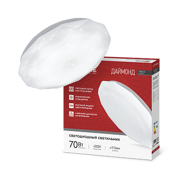 Светильник светодиодный серии DECO ДАЙМОНД 70Вт 230В 4000К 6300Лм 510х70мм IN HOME во Владивостоке