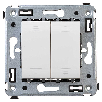 Выключатель двухклавишный в стену, Avanti "Белое облако" DKC во Владивостоке