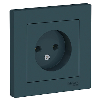 Розетка одинарная AtlasDesign SE изумруд в сборе во Владивостоке