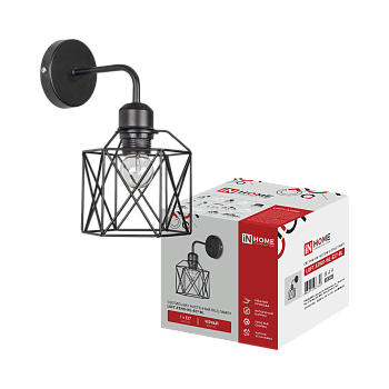 Светильник настенный под лампу LOFT ATIKO-WL-E27-BL Е27 черный IN HOME во Владивостоке
