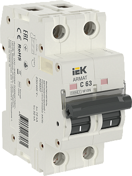 Автоматический выключательM10N 2P 63А 10кА х-ка C ARMAT IEK во Владивостоке