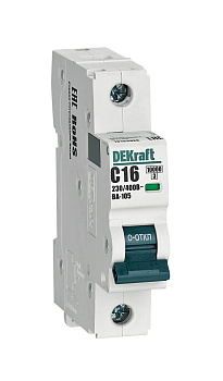 Автоматический выключатель DEKraft ВА-105 1P 16A 10кА х-ка C во Владивостоке
