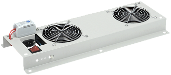 ITK Вентиляторная панель с выключателем и термостатом 2 модуля серая во Владивостоке