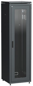 ITK Шкаф сетевой 19" LINEA N 42U 600х800 мм стеклянная передняя дверь черный во Владивостоке