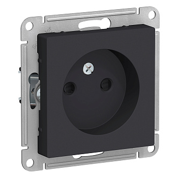 Розетка 1ая со шторками AtlasDesign карбон во Владивостоке