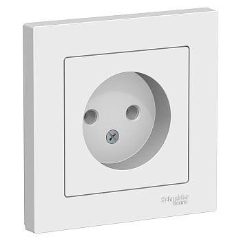 Розетка одинарная AtlasDesign SE белая в сборе во Владивостоке