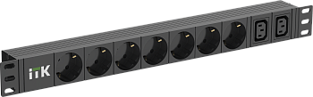 ITK PDU 7 розеток немецкий стандарт + 2 С13 1U кабель 2м C14 во Владивостоке