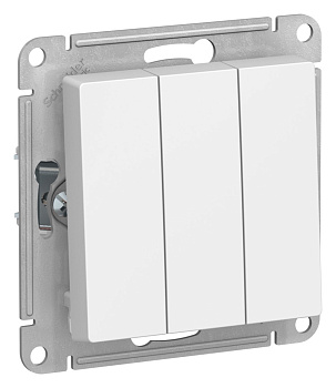 Выключатель трехклавишный AtlasDesign SE лотос во Владивостоке