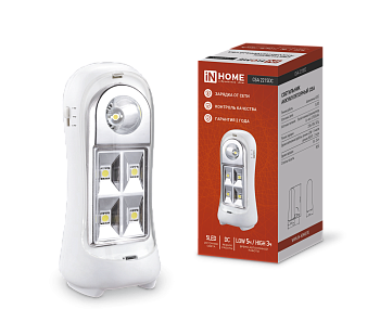 Светильник светодиодный аварийный СБА 2215DC 4+1LED 600mAh lithium battery DC IN HOME во Владивостоке