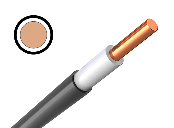 Кабель ВВГ нг(А)-LS 1х4 ок (N) - 0,66кВ (белый) ГОСТ 31996-2012 Кабэкс во Владивостоке