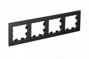 Рамка четырехместная AtlasDesign Nature SE металл оникс во Владивостоке