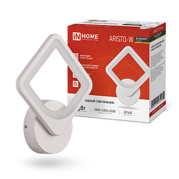 Светильник светодиодный ELEGANT ARISTO-W 15Вт 230В 3000-6500K 1200Лм STEP COLOR белый IN HOME  – купить кабель и провод оптом и в розницу  Светильник светодиодный ELEGANT ARISTO-W 15Вт 230В 3000-6500K 1200Лм STEP COLOR белый IN HOME в Владивостоке