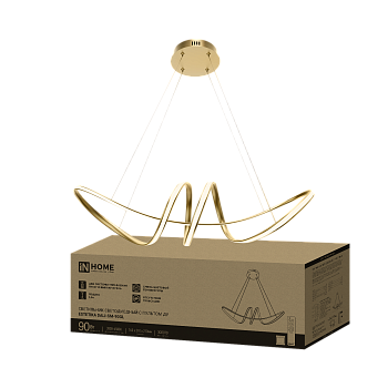 Светильник светодиодный ESTETIKA DALI-SM-90GL 90Вт 230В 3000-6500K 760х210x210мм 1.2м трос ДУ золото IN HOME  – купить кабель и провод оптом и в розницу  Светильник светодиодный ESTETIKA DALI-SM-90GL 90Вт 230В 3000-6500K 760х210x210мм 1.2м трос ДУ золото IN HOME в Владивостоке
