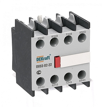 Приставка контактная дополнительные контакты 2НО+2НЗ лицевой установки ПК-03 DEKraft во Владивостоке