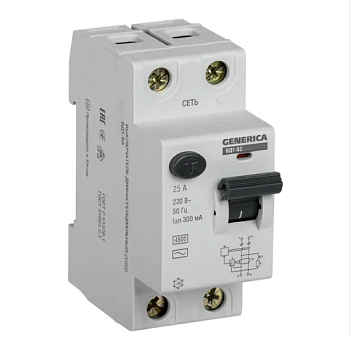 УЗО ВД1-63 2Р 25А 300мА GENERICA IEK во Владивостоке