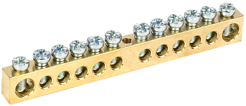 Шина PEN "земля-ноль" 8х12мм 12/1 (12групп/креп по цент) IEK во Владивостоке