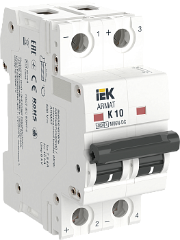 Автоматический выключательM06N-DC 2P 10А 6кА х-ка K ARMAT IEK во Владивостоке